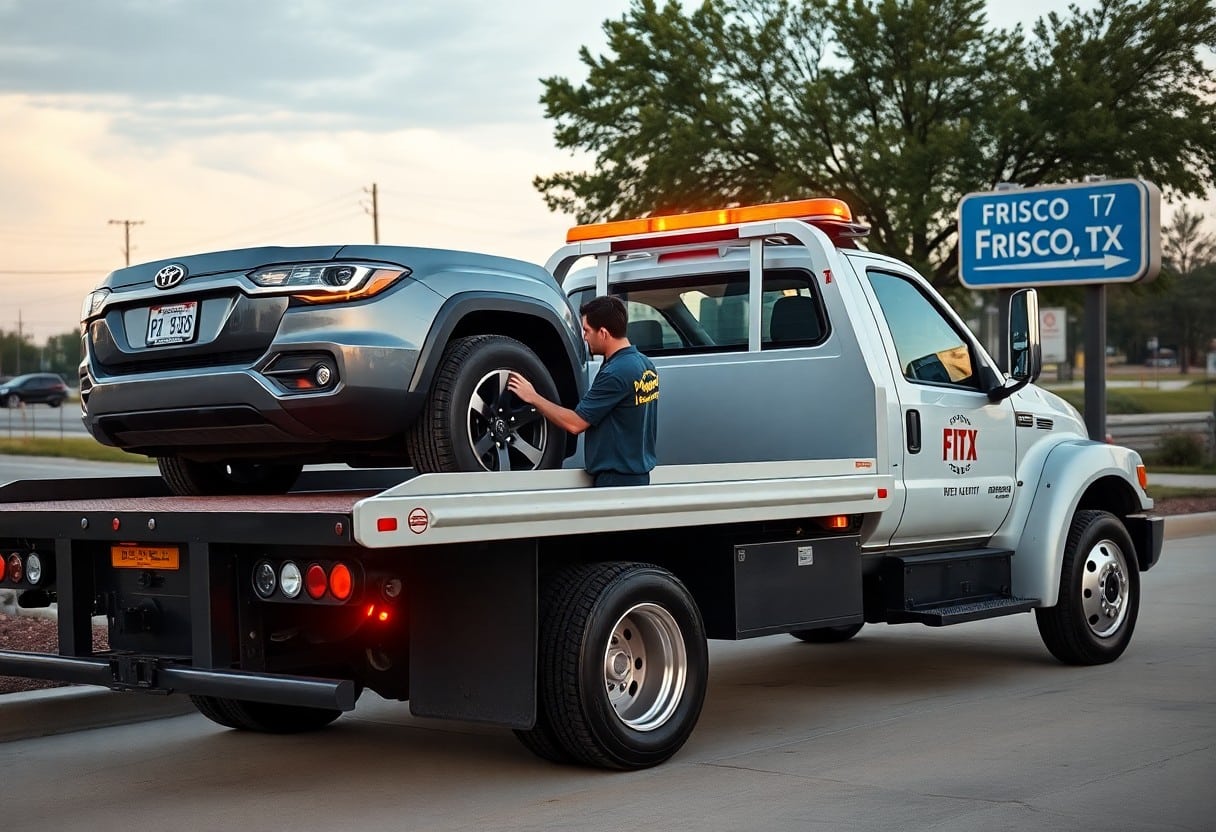 Tow Truck Tire Change In Frisco Tx Hsv