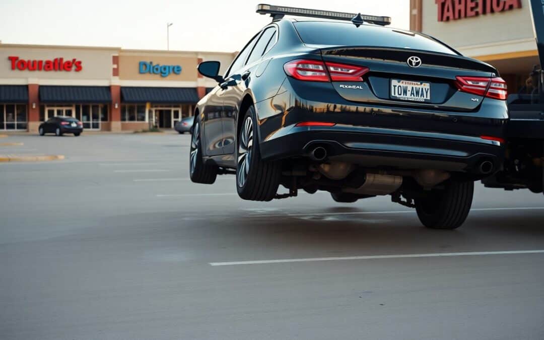 Can my vehicle be towed from a parking lot in Frisco TX