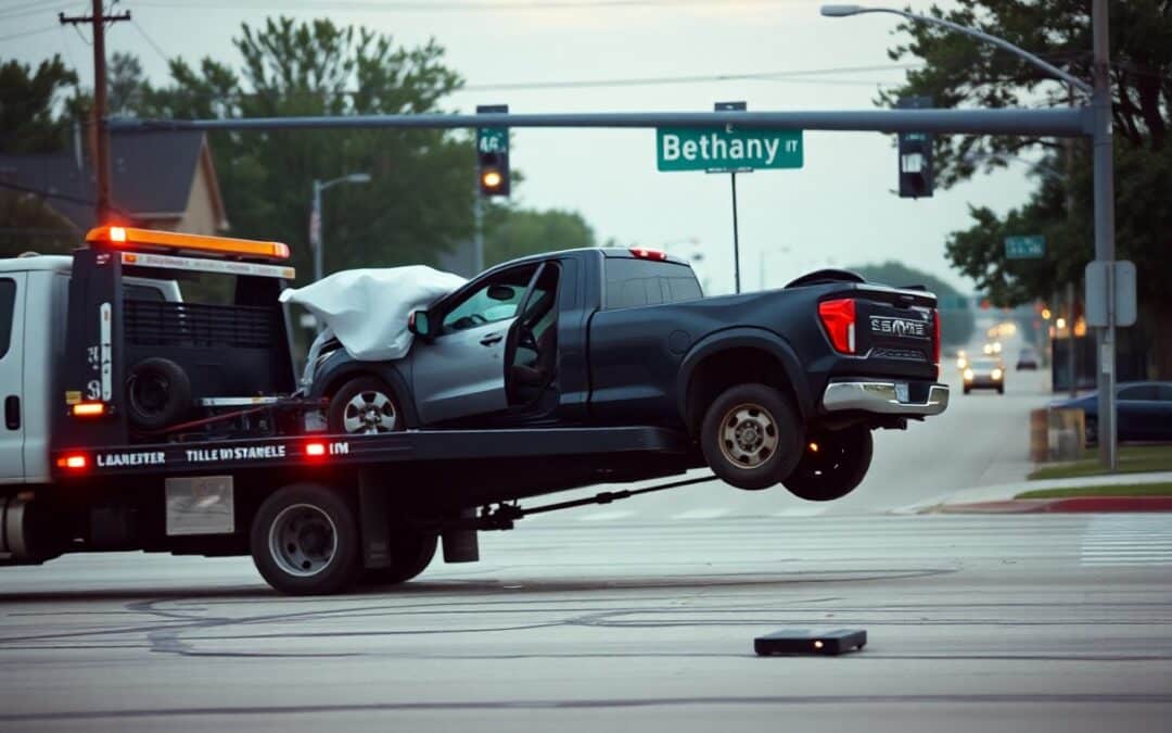 Can my car be towed after an accident in Allen TX