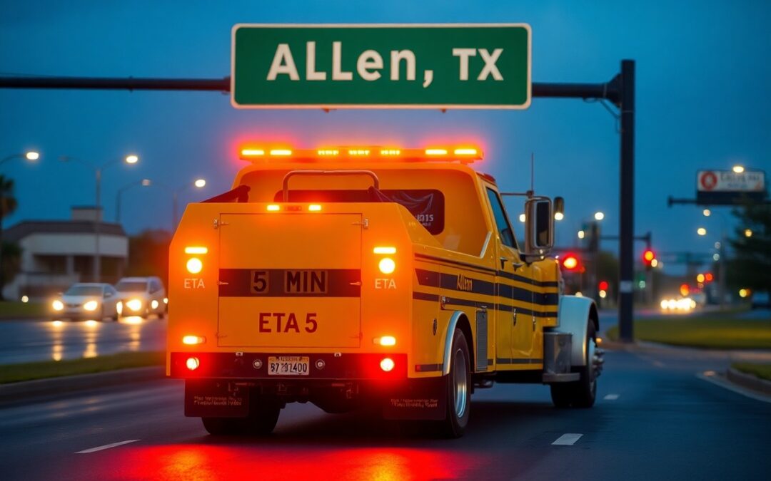 How fast can a tow truck arrive in Allen TX