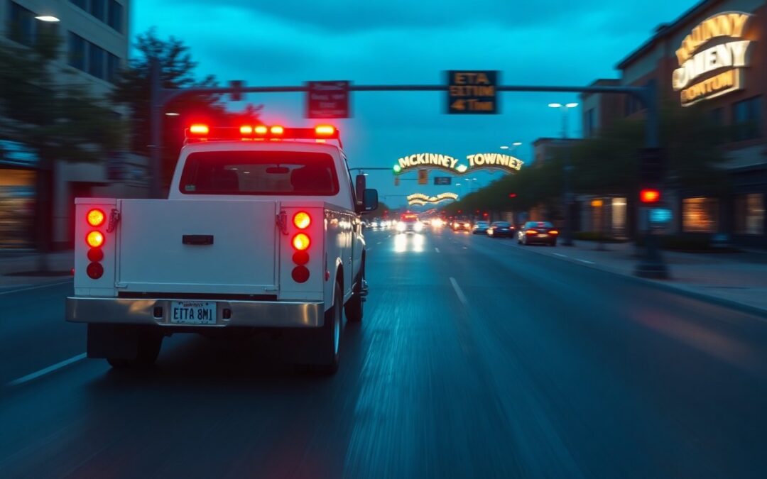 How fast can a tow truck arrive in McKinney TX
