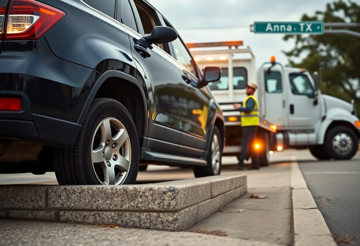 Towing Help After Hitting Curb In Anna Tx Opr