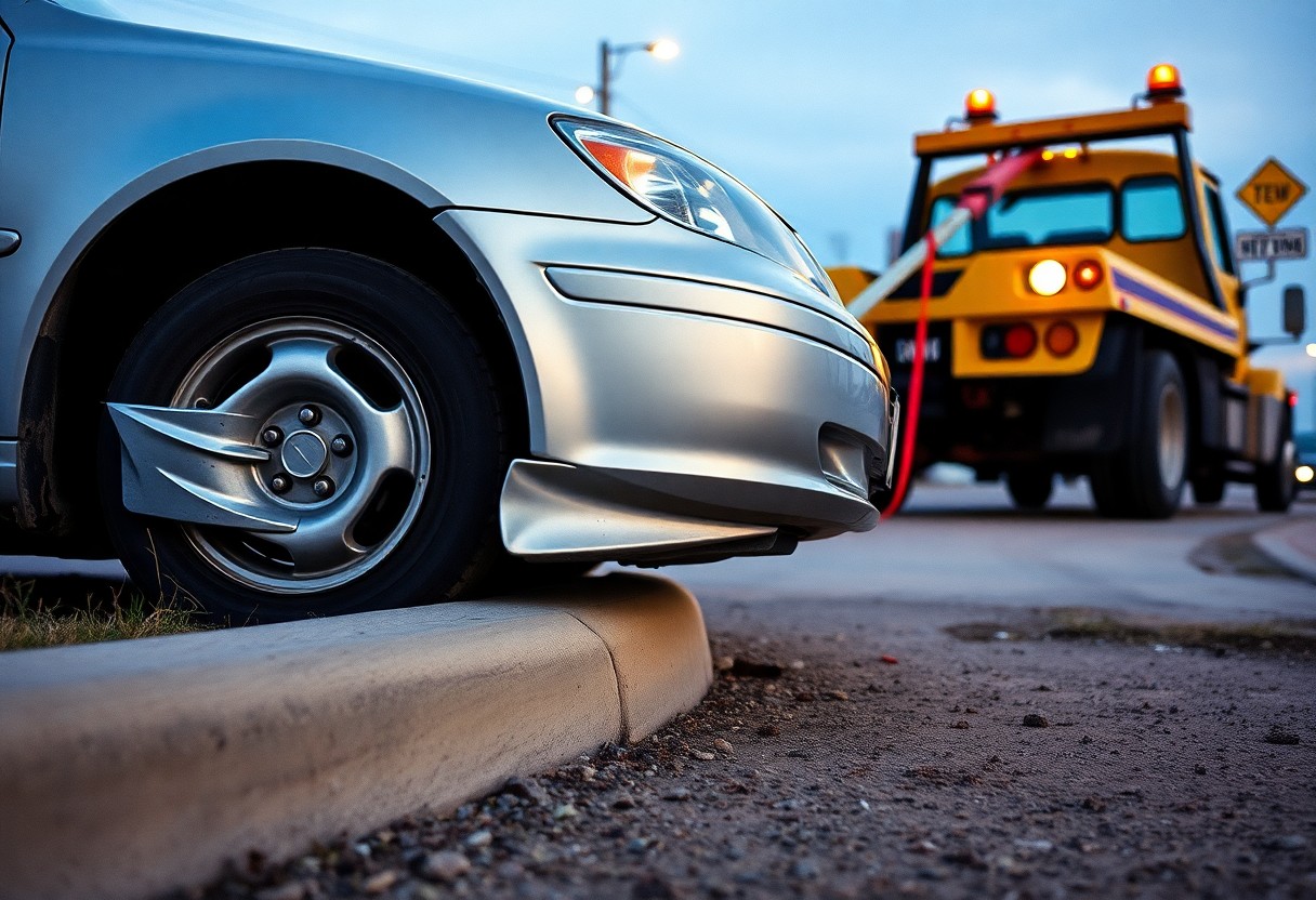 Towing Help After Hitting Curb In Anna Tx Ull